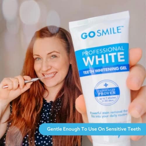 Idi Smile Profesionalni gel za izbjeljivanje zuba Dvo pakovanje - Veličina putovanja za uklanjanje zubnih emajla za zube Whitener & Wying, bez dodatne osjetljivosti - uključuje besplatne 1 OZ mini luksuzne paste za zube - 3,4 oz