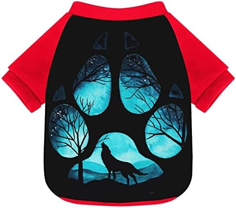 FunnyStar Paw Galaxy Night Wolf Print Pet Duweatshirt sa pulovernim kombinezonom za pse za pse mačka sa