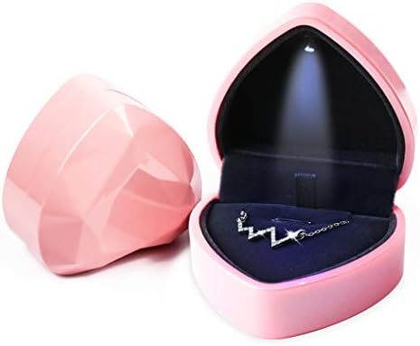 ISUPERB privjesak ogrlica sa LED lakim jednim srčanim obliku nakita poklon kutija narukvica za narukvicu