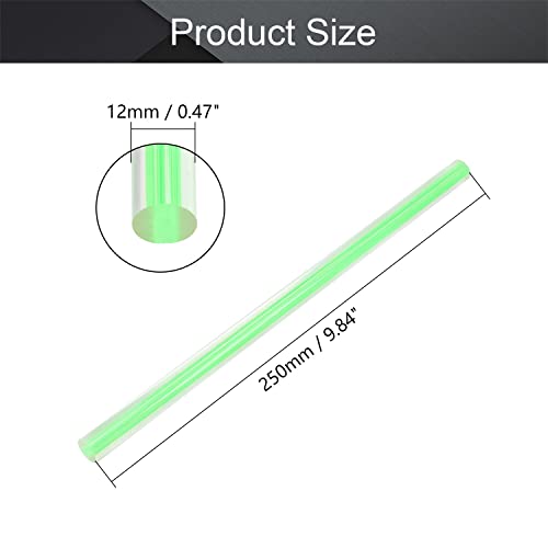 Fielect zelena Ravna Linija akrilna okrugla šipka standardna tolerancija od pleksiglasa lagana za DIY 12mm