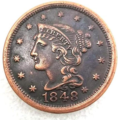 1848 Besplatna replika Komemorativni novčići američki Lucky Stari novčić Necrnuočki lutalica Nikal American
