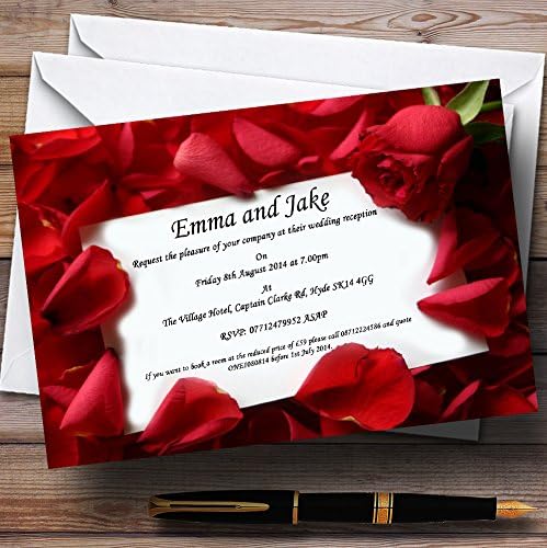 Crvena ruža Ljubav Napomena Personalizirane pozivnice za vjenčanje