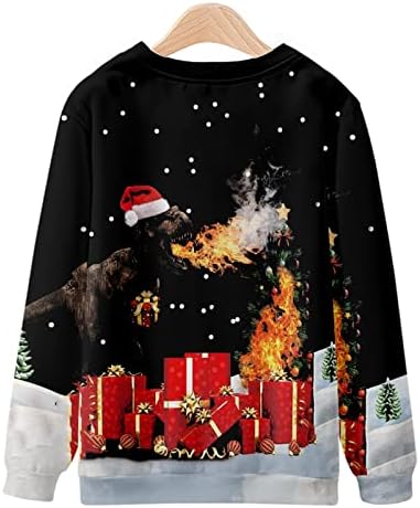 Unisex ružni Božićni džemperi novost 3D grafički Duks pokloni za muškarce žene Dugi rukav Crewneck Funny