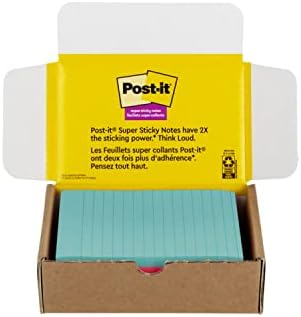 Post-it Super ljepljive bilješke, 4x6 in, 5 jastučića/pakovanje, 90 listova/uložak & Super ljepljive bilješke,
