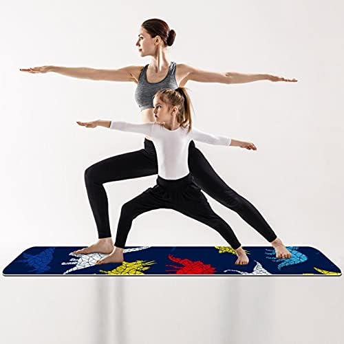 6mm ekstra debela prostirka za jogu, Eco-Friendly TPE prostirke za vežbanje Pilates Mat sa za jogu, trening, osnovnu kondiciju i vežbe na podu, muškarci & žene