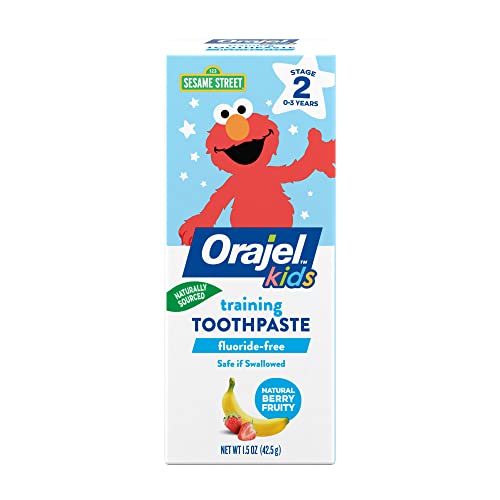 Orajel Kids Elmo pasta za zube bez fluorida 1 pedijatar preporučena pasta za zube bez fluorida 1.5 Oz Tuba