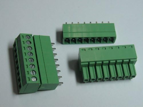 10 kom korak 3.5 mm 8way/pin Screw Terminal blok konektor w / ravno-pin zelene boje Pluggable tip Skywalking