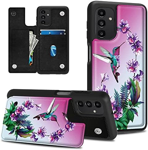JYCUHTCL za Samsung Galaxy A13 novčanik slučaj sa držačem kartice dvostruko magnetna kopča Hummingbird djevojka
