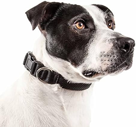 Život za kućne ljubimce ® 'Aero mreži' Dual Sided komforan i prozračan podesiv kućni ljubimac - mrežni ovratnik za pse sa nehrđajućim štućim povodnim prstenom