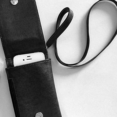 Skica jelena crna bijela art deco poklon modni telefon novčanik torbica viseći mobilni torbica crni džep