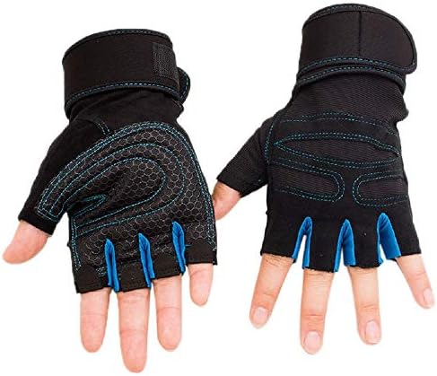 KUYOMENS rukavice za dizanje tegova sa oblogama za zapešće podržavaju rukavice za trening za muškarce /