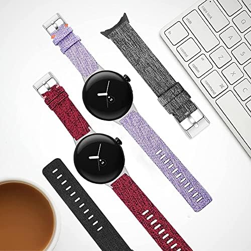 Miimall kompatibilan je za Google Pixel Trake za sat, soft tkaništa za zamjenu za zamjenu satova za Google Pixel Watch 2022 muškarci žene -Black