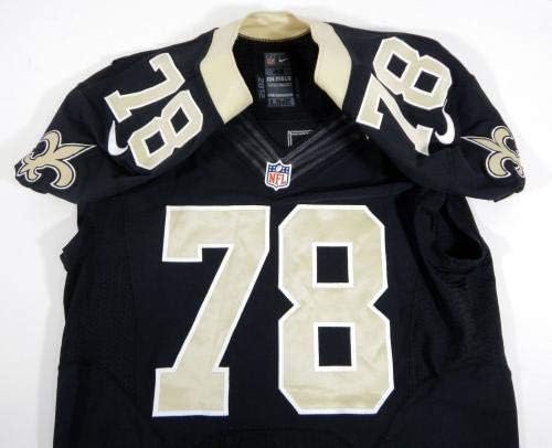 2012 New Orleans Saints Bobby Richardson 78 Igra izdana Black Jersey NOS0134 - Neintred NFL igra rabljeni