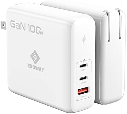 USB C punjač, e EGOWAY 100w 3 Port Type-C PD zidni Punjač Gan isporuke Adapter za napajanje kompatibilan