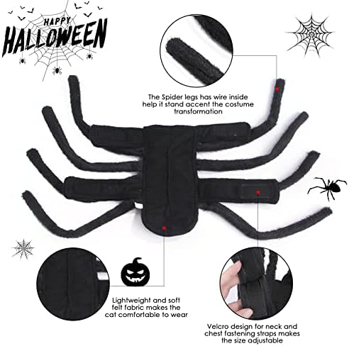 Itessy pas Halloween Kostimi-Psi Mačke Pauk kostim za Halloween Party, Kućni ljubimci Spider Cosplay Kostimi