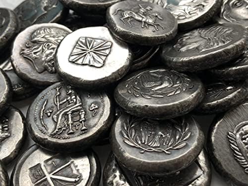 Grčki novčići mesingani srebrni antički obrtni obrtni kovanice nepravilne veličine tipa 88