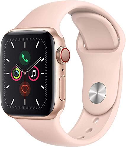 Apple Watch serija 5 - zlatna futrola od nehrđajućeg čelika s Pink Sport Band