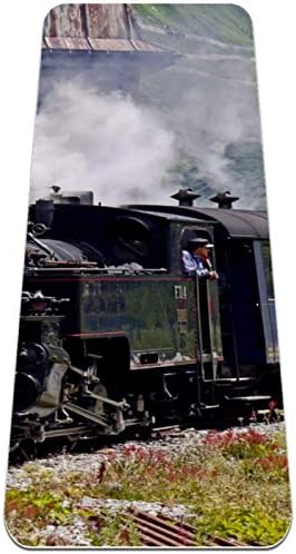 Siebzeh Steam Railway stari voz Premium debeli Yoga Mat Eco Friendly Rubber Health & amp; fitnes non Slip