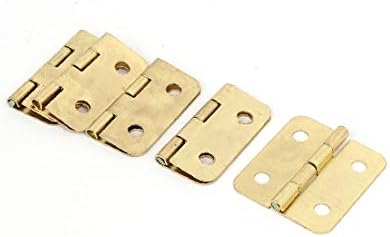 X-dree nakit za vrata metalna cijev cijev šarke zlatni ton 1.2 Dužina 5pcs (Bisagra de metal para gabinete,