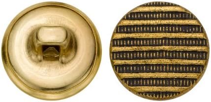 C & C Metalni proizvodi 5227 Moderno metalno dugme, veličina 24 ligne, antiky zlato, 72-pakovanje