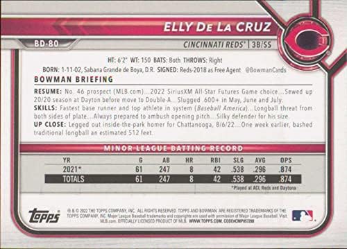 2022 Nacrt Bowman BD-80 Elly de la Cruz NM-MT Reds