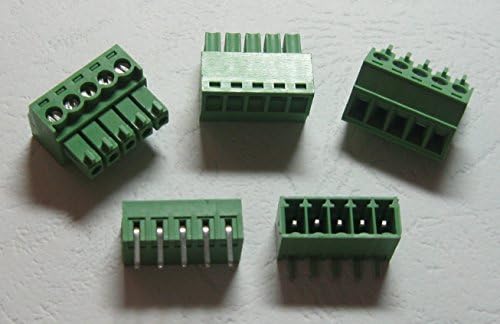 40 kom Ugao 90° 5Pin / way Pitch 3.5 mm konektor za vijčani terminalni blok zelene boje priključni tip sa