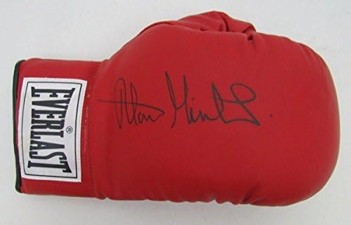 Alan Minter UK Haglee potpisao Everlast bokserske rukavice JSA 134508-rukavice za boks sa autogramom