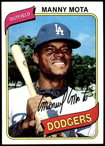 1980 TOPPS 104 Manny Mota Los Angeles Dodgers NM + Dodgers