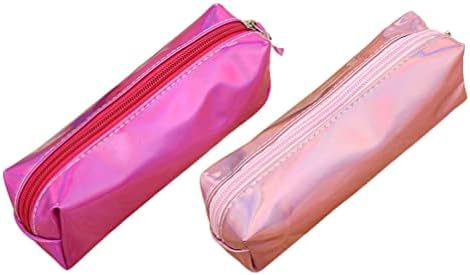 Wakauto Case Storage Torbe 2pcs olovka PU kožnih olovka Studenti Dopisnica patentne torbice za šminku Kozmetika
