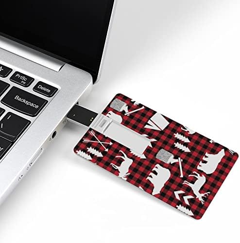 Buffalo Plaid Woodland Božićni zimski bljesak USB 2.0 32g i 64G prijenosna memorijska kartica za PC / laptop