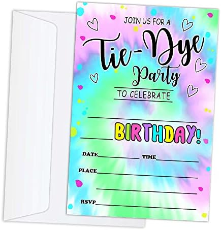 Rlcnot kartice za rođendan sa kovertama set 20 - kravata rođendanskih pozivnica za djecu, dječake ili djevojke,