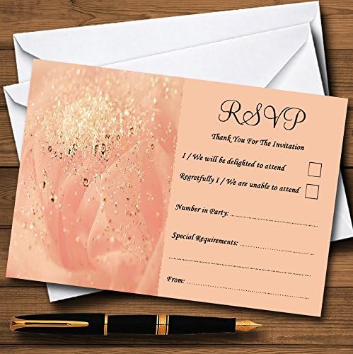 Breskve ružičaste prilično personalizirane RSVP kartice