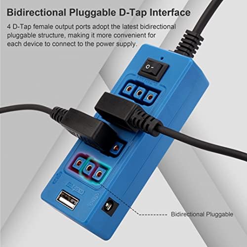 Koertacoo D-Dodirnite muški do 4-port D-Tap za partiju montirača sa 8V / 12V / USB izlaznim priključkom