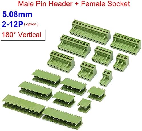 5kom 5.08 mm Pitch KF2EDGK 4pin vertikalni Plug-in PCB Terminal blok utikač, ženski utičnice konektor 300V